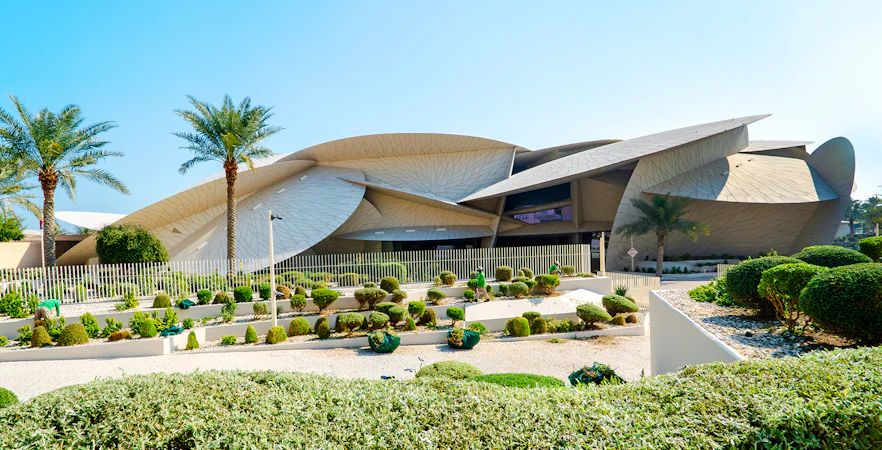 National Museum of Qatar's unique desert rose-inspired architecture.