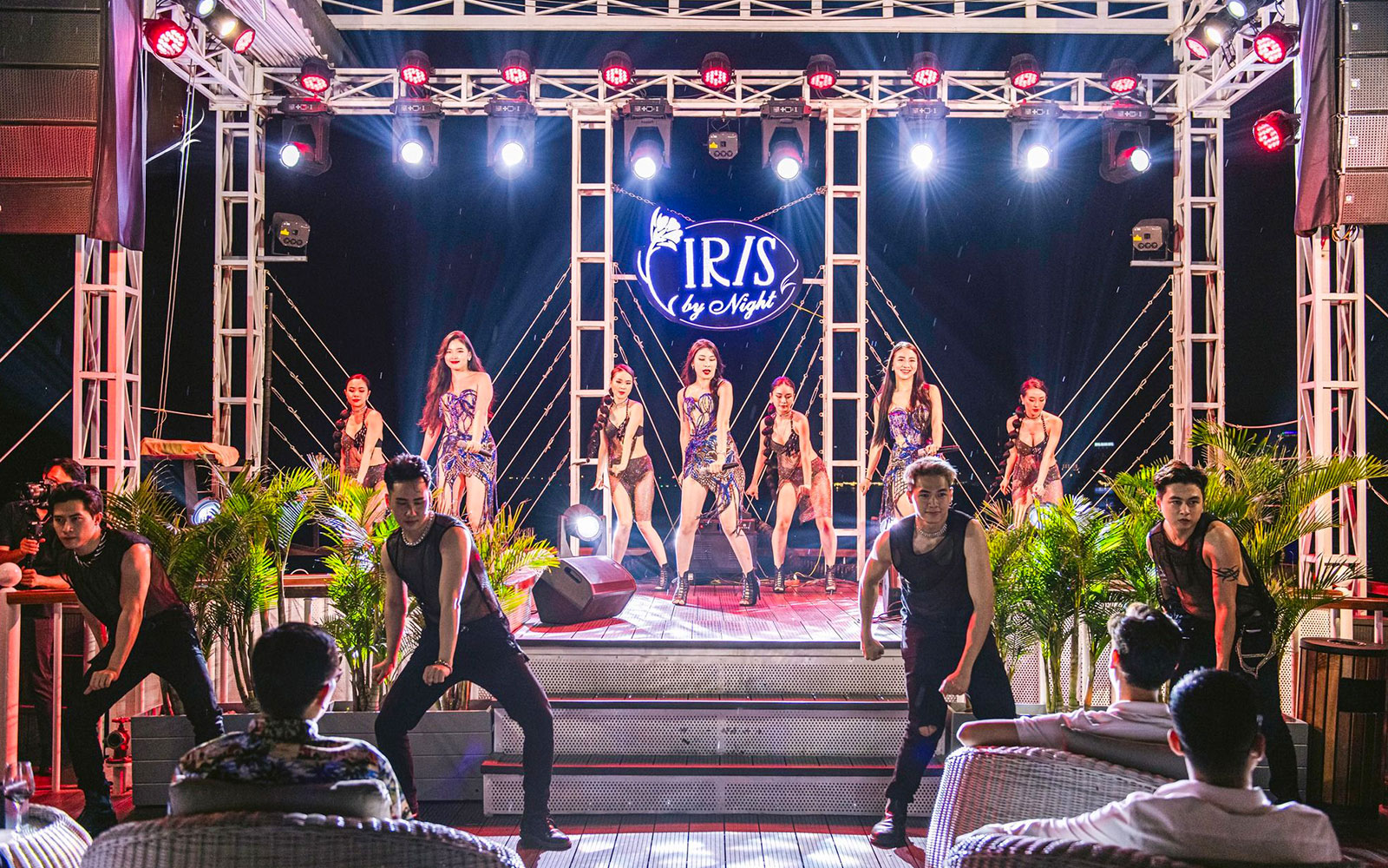 Performers on stage during Ha Long Bay 5-Star Cruise night show.