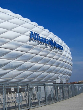 Allianz Arena exterior in Munich, Germany.