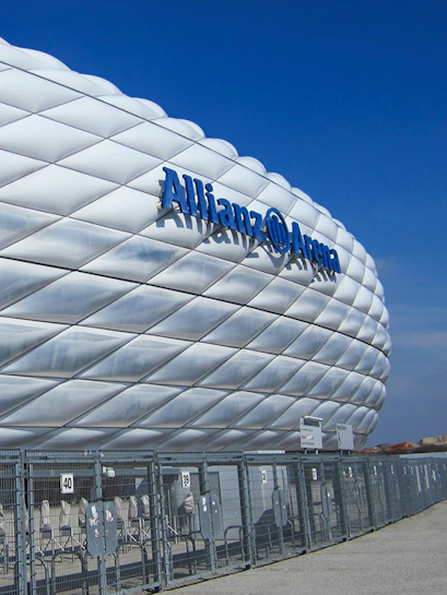 Allianz Arena exterior in Munich, Germany.