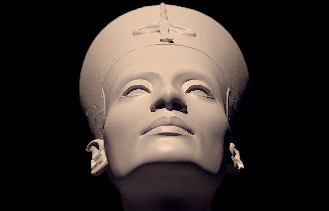 3D scanning of the bust of Neferneferuaten Nefertiti without painting