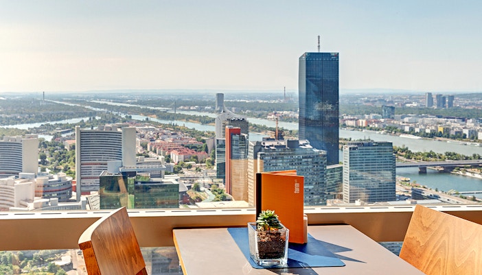 Dine at the Turm Restaurant in Danube Tower