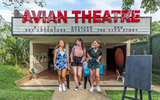 Visitors at Avian Theatre entrance, Bali Bird Park.