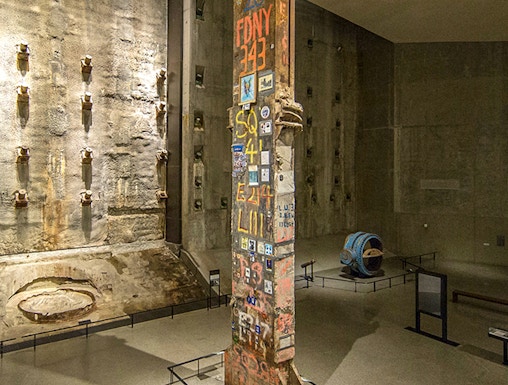 #Steel beam with FDNY graffiti at 9/11 Memorial Museum, New York City.