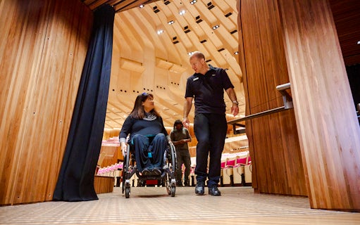Guided tour with mobility access at Sydney Opera House.