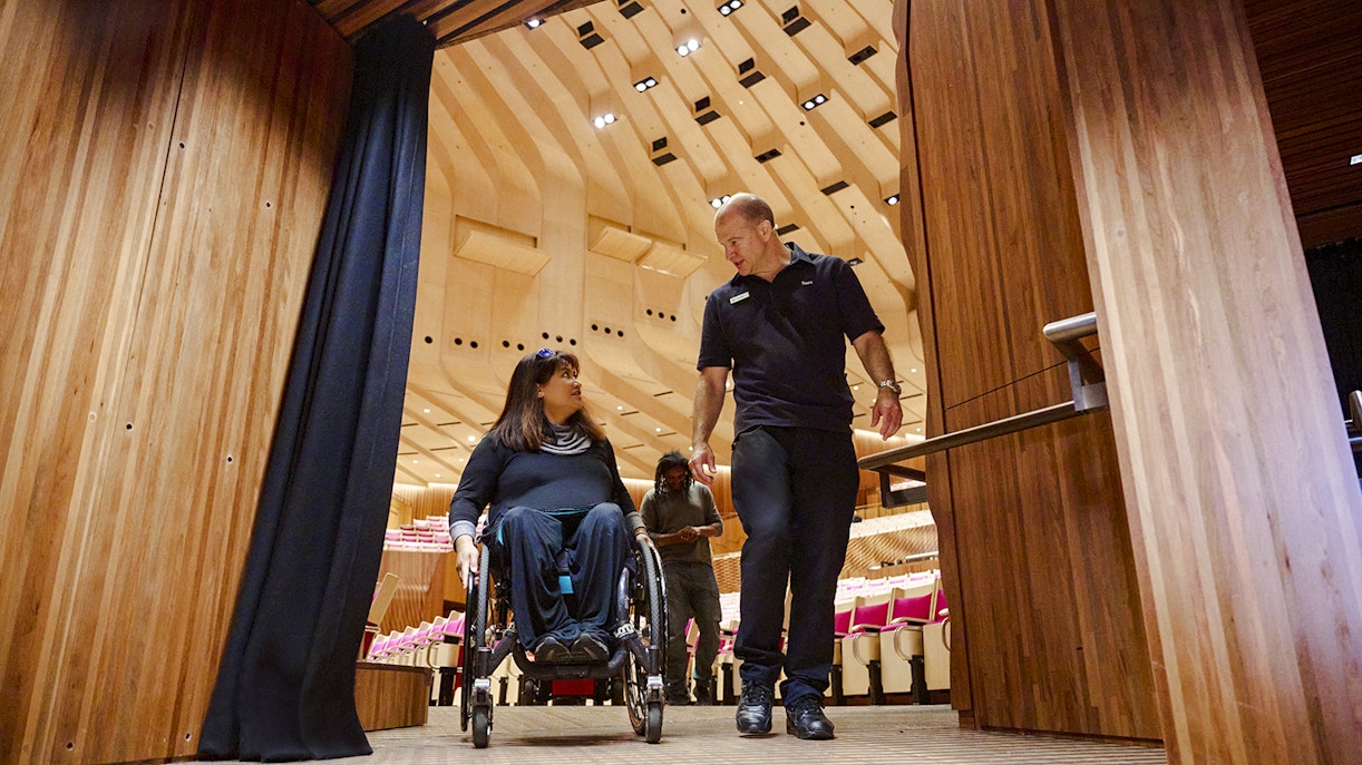 Guided tour with mobility access at Sydney Opera House.