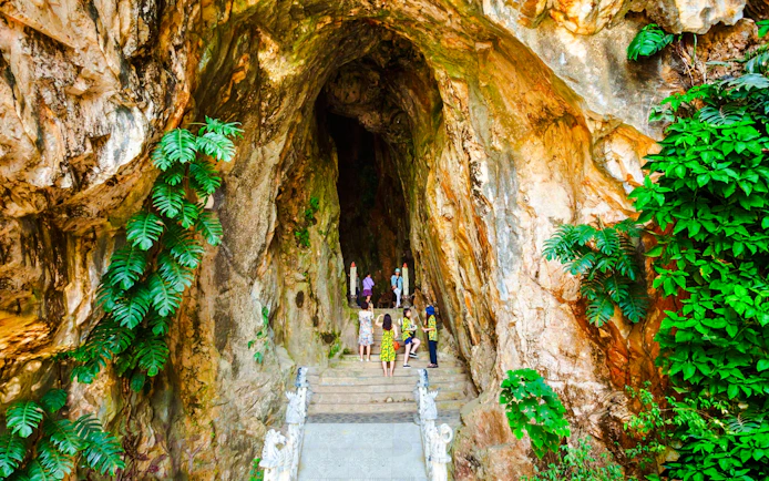 Da Nang Private Afternoon and Evening City Tour: Marble Mountains, Son Tra Peninsula & Dragon Bridge