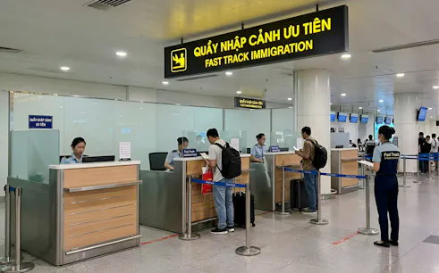 Fast track immigration service at Cam Ranh International Airport, Nha Trang.