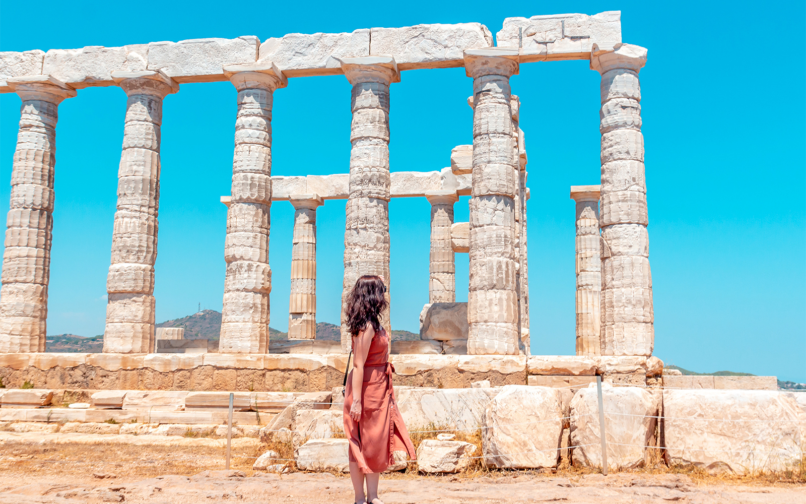 Vistors at the Temple of Poseidon