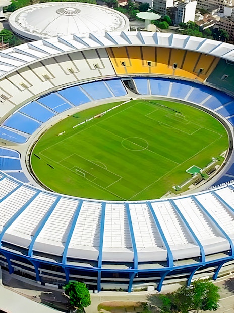 Aerial view of Maracanã Stadium in Rio de Janeiro, Brazil.