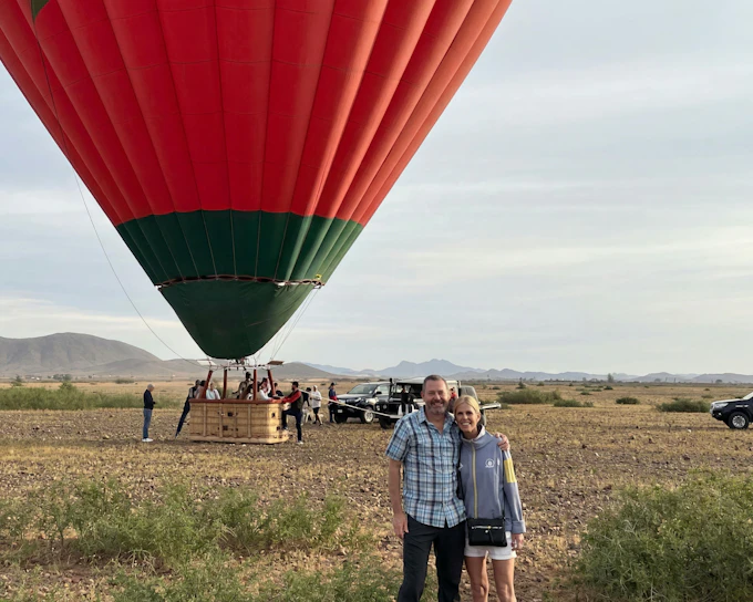 From Agadir: Sunrise Hot Air Balloon Flight with Breakfast