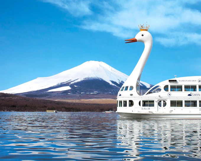 Lake Yamanaka Swan Lake Cruise + Oshino Shinobi no Sato + 1-Day Bus Pass