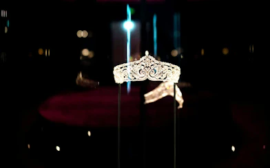 Cartier tiara on display at NGV Friday Nights, National Gallery Victoria.