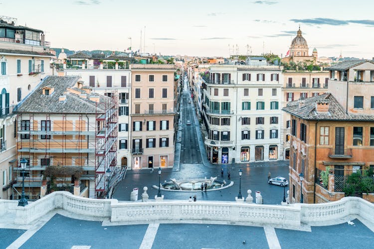 View from the top of the Spanish Steps rome