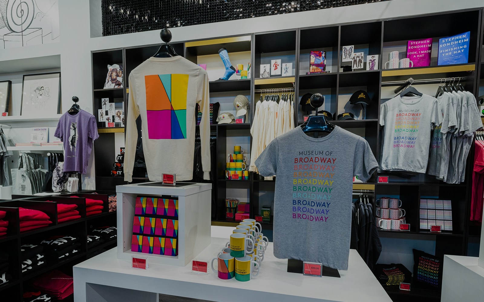 Broadway memorabilia display at The Museum Of Broadway, New York.