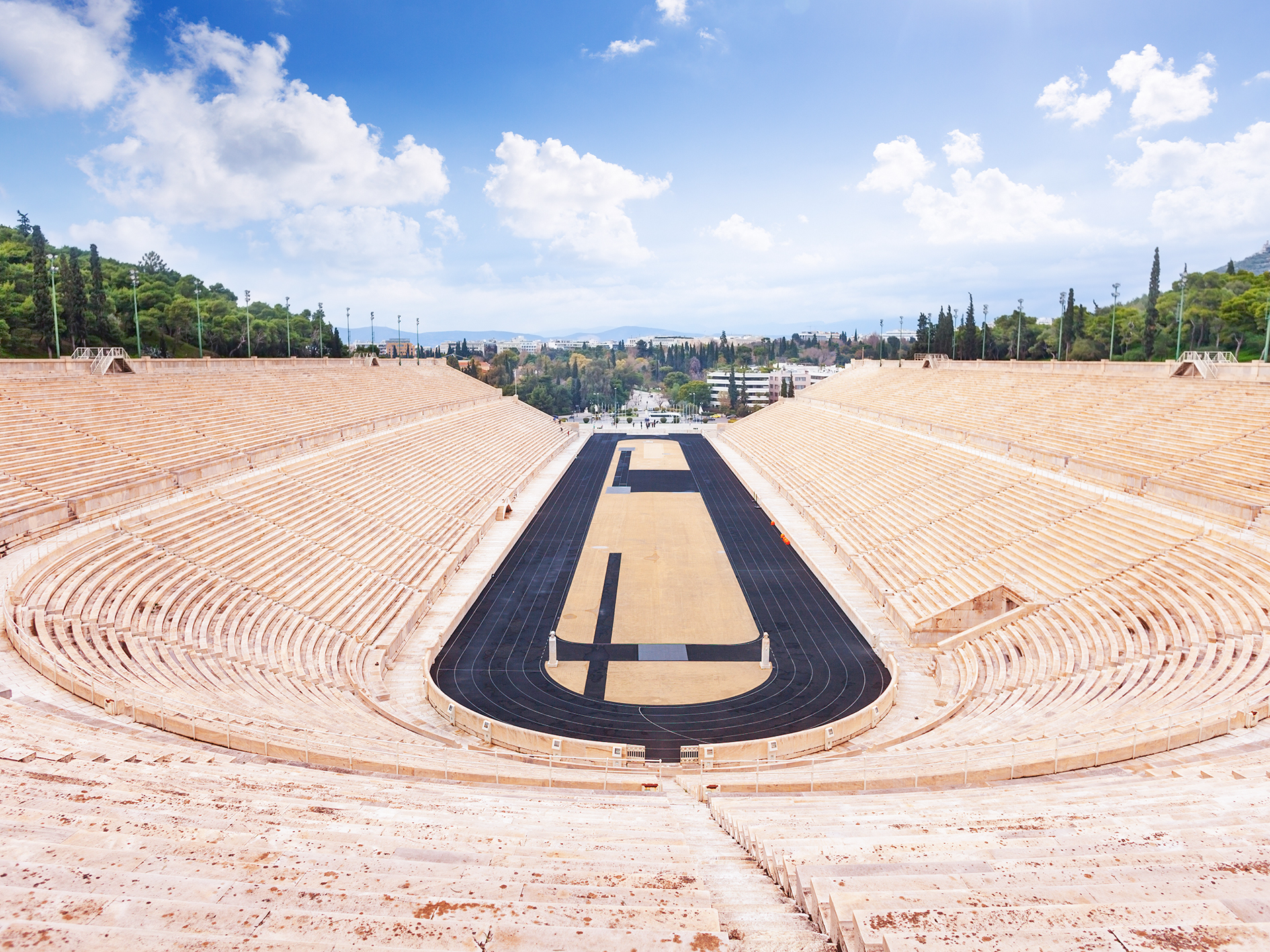 Top view of Panathenaic Stadium in Athens