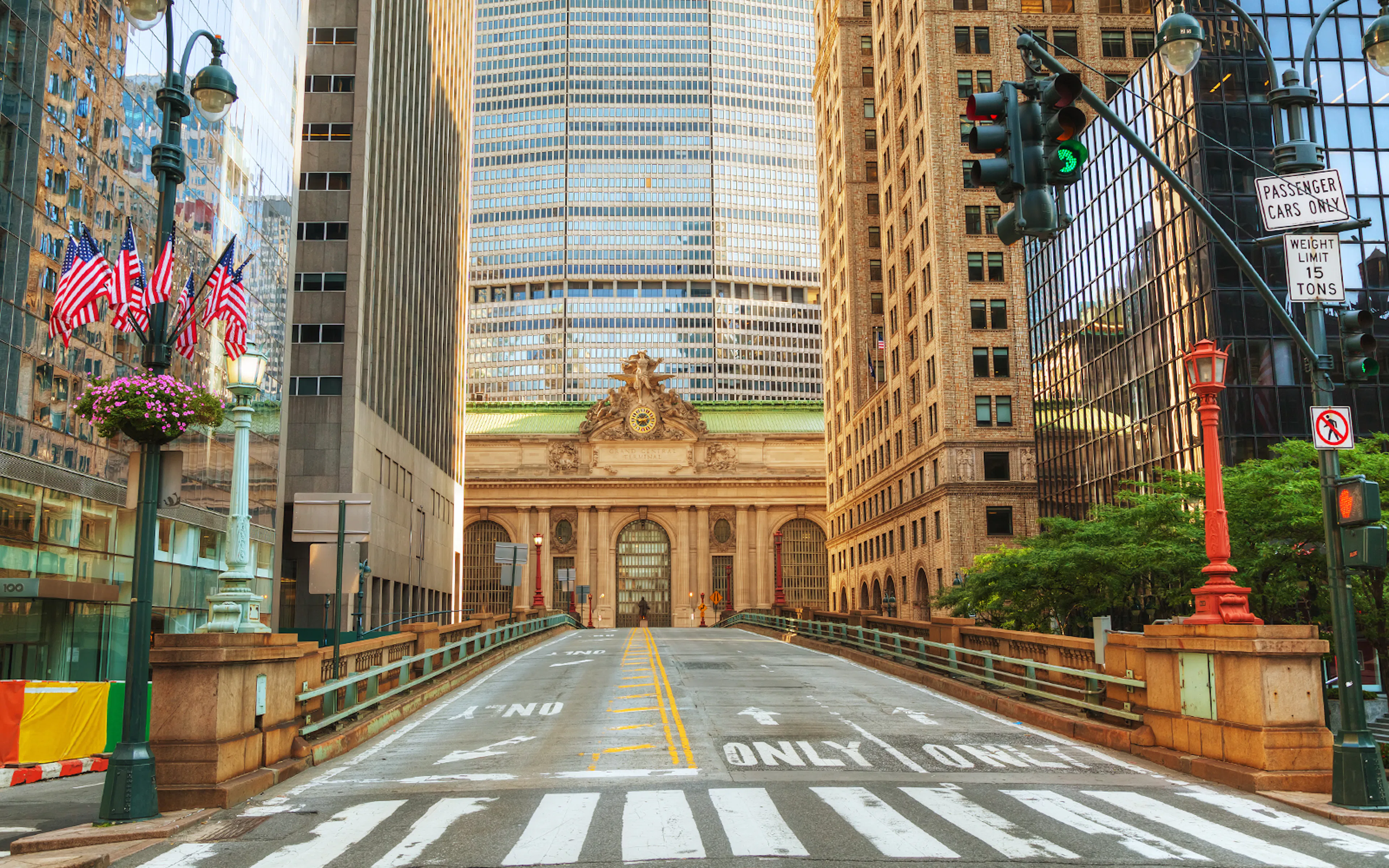 Grand Central Terminal entrance with view of SUMMIT One Vanderbilt in New York City.