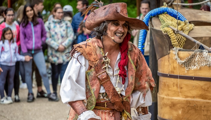 Gargantua water ride at Isla Mágica theme park, Seville, Spain.