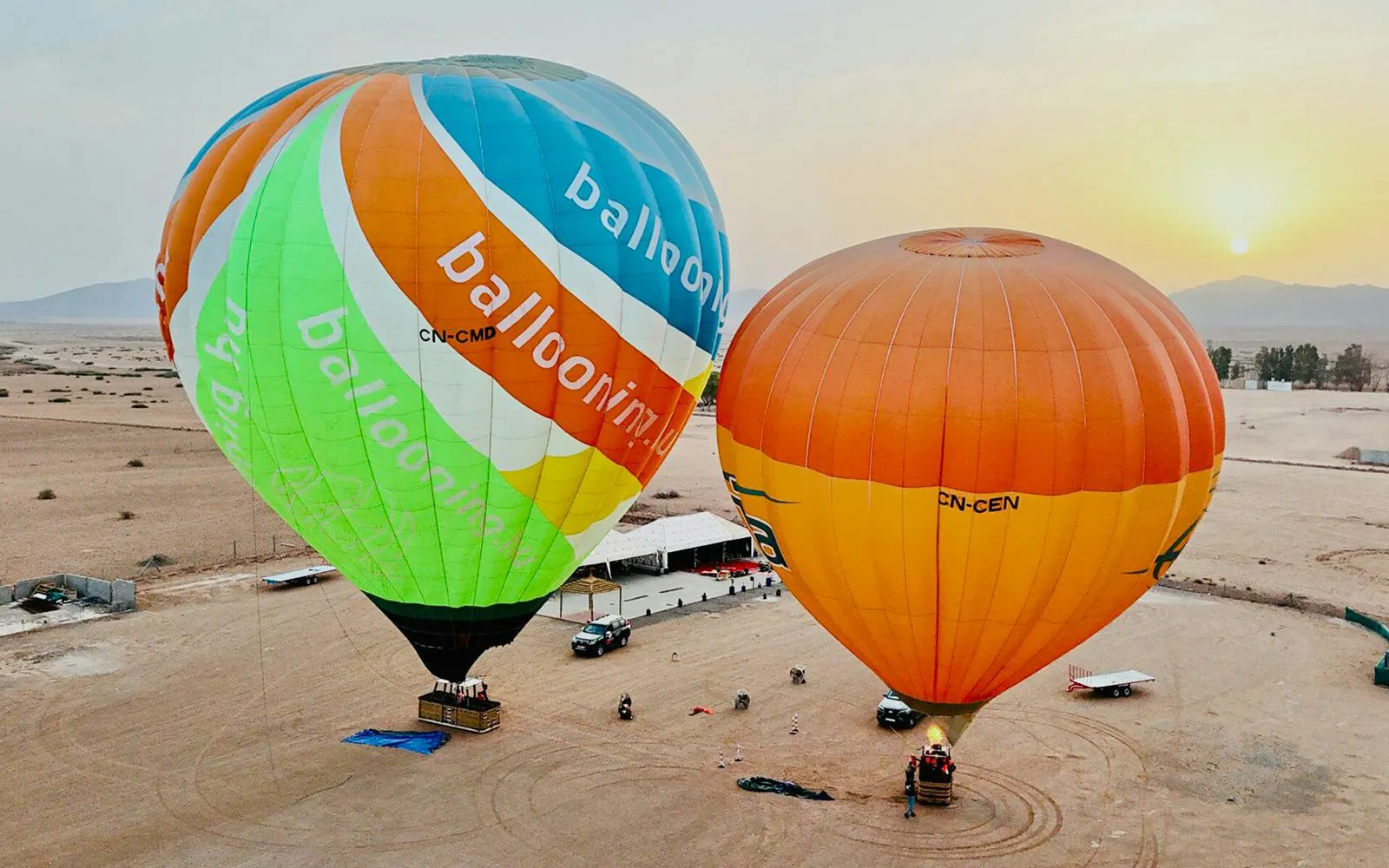 Marrakech Sunrise Hot Air Balloon Flight with Luxury Rooftop Breakfast