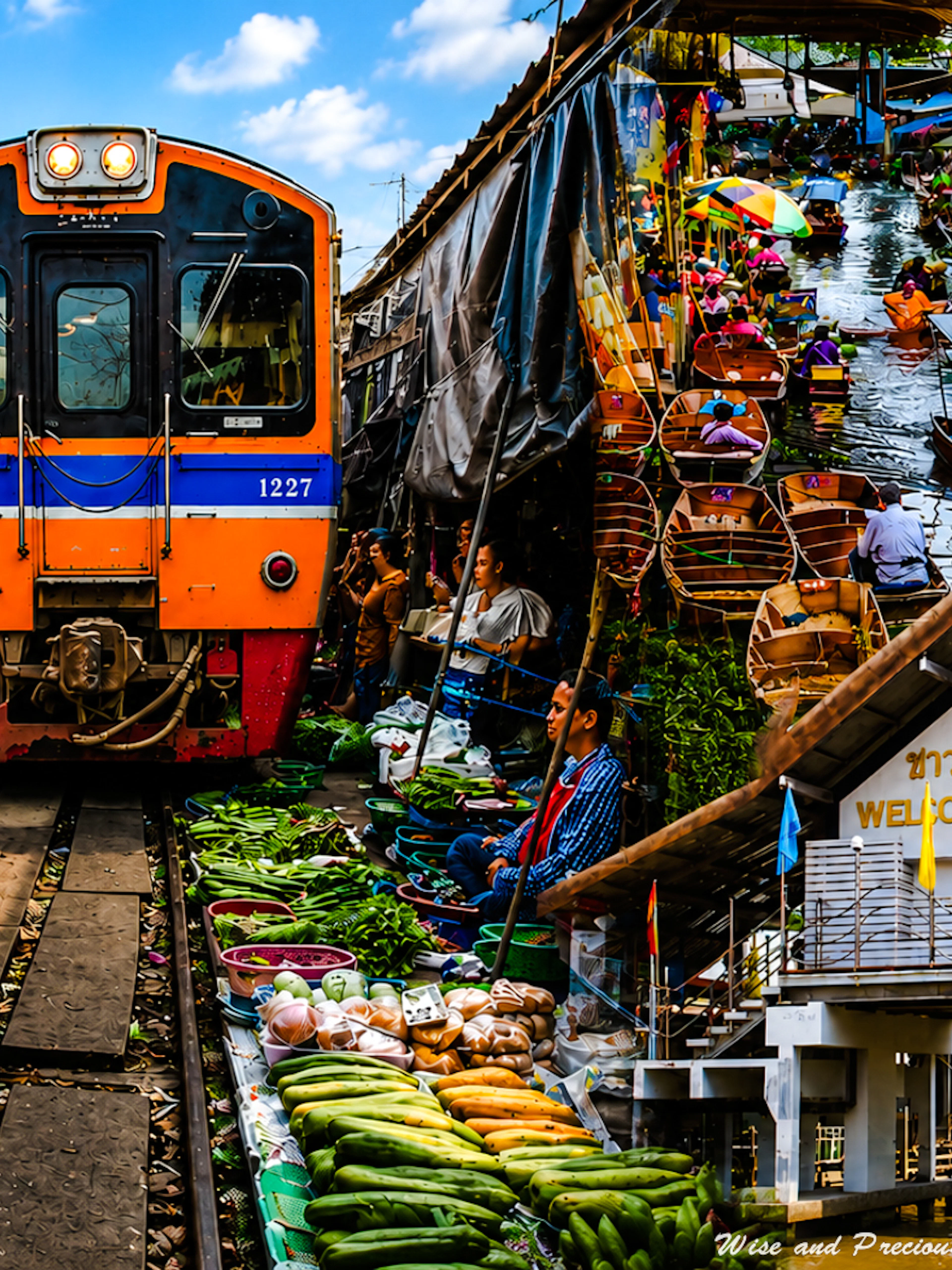 from bangkok: damnoen saduak floating market and maeklong railway market private van charter-1