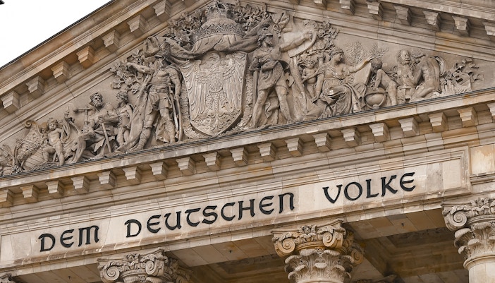 Inschrift des deutschen Reichstags