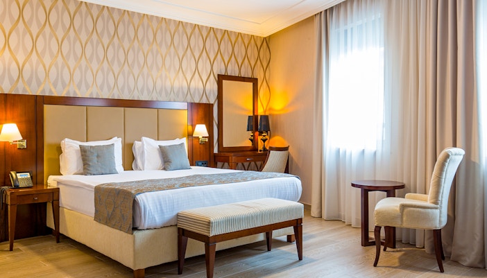 Mid- range hotel room