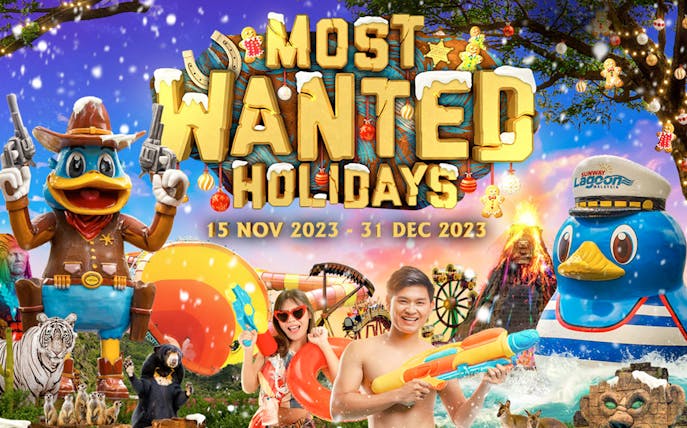 Sunway Lagoon Christmas Night Park with festive decorations and attractions.