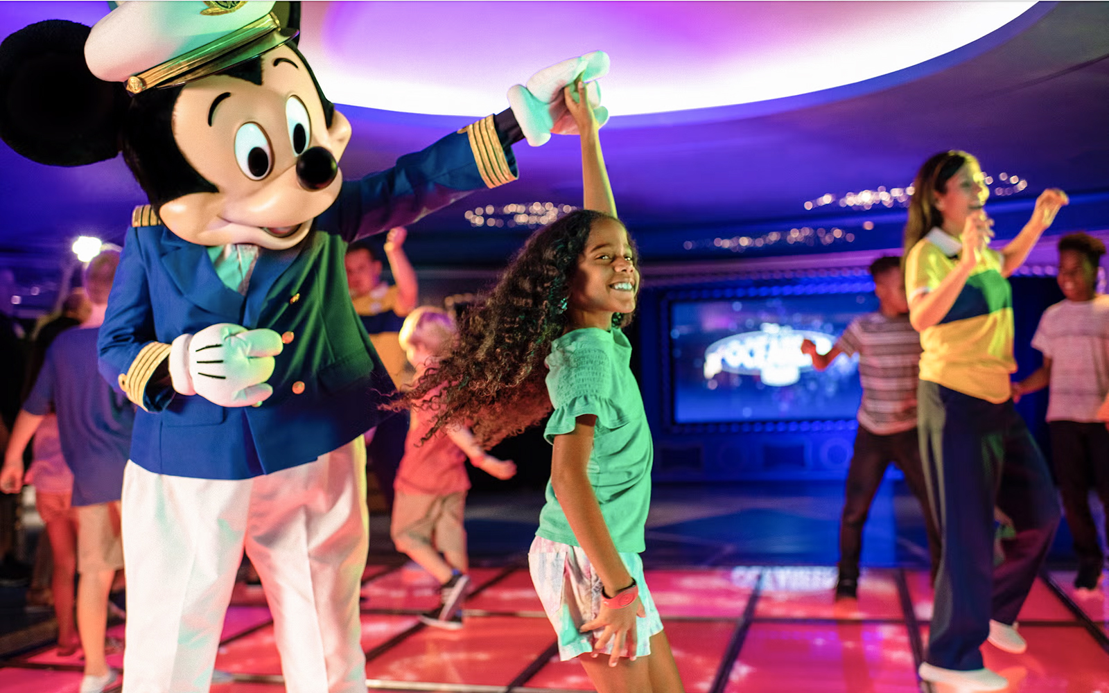 Children playing in Disney Cruise's Oceaneer's Club activity room.