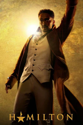 Performer in period costume from Hamilton West End show.