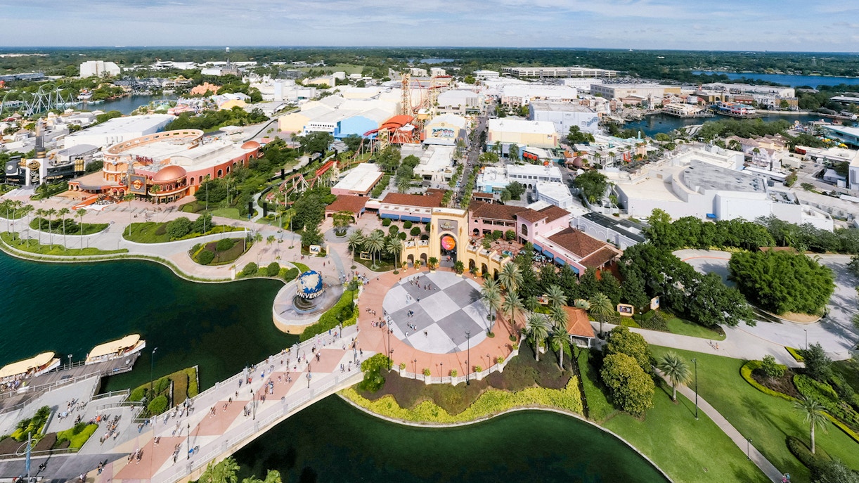 Aerial view of Universal Orlando.