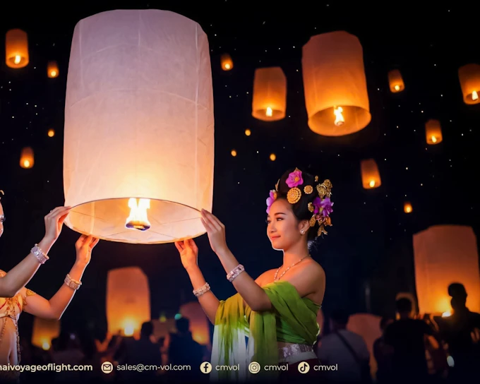 Chiang Mai Voyage of Light Lantern Release and Loy Krathong Experience with Round-Trip Transfers (Product 56155)