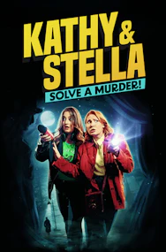 Kathy and Stella solve a murder play poster with show details and dates.