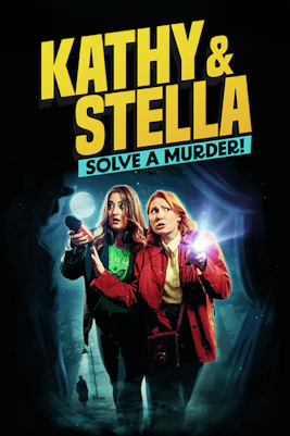 Kathy and Stella solve a murder play poster with show details and dates.