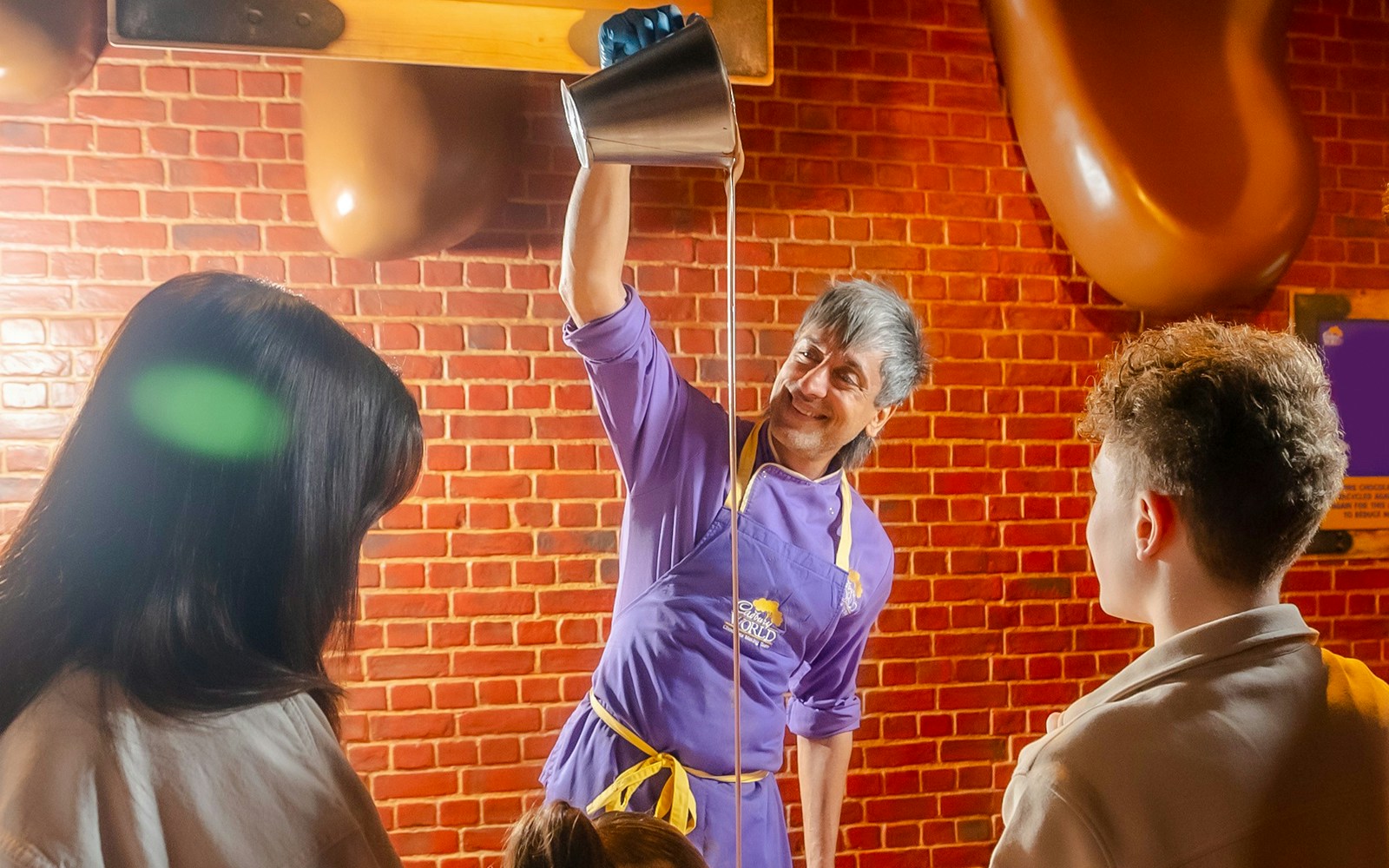 Chocolate pouring demonstration at Have a Go Zone, Cadbury World.