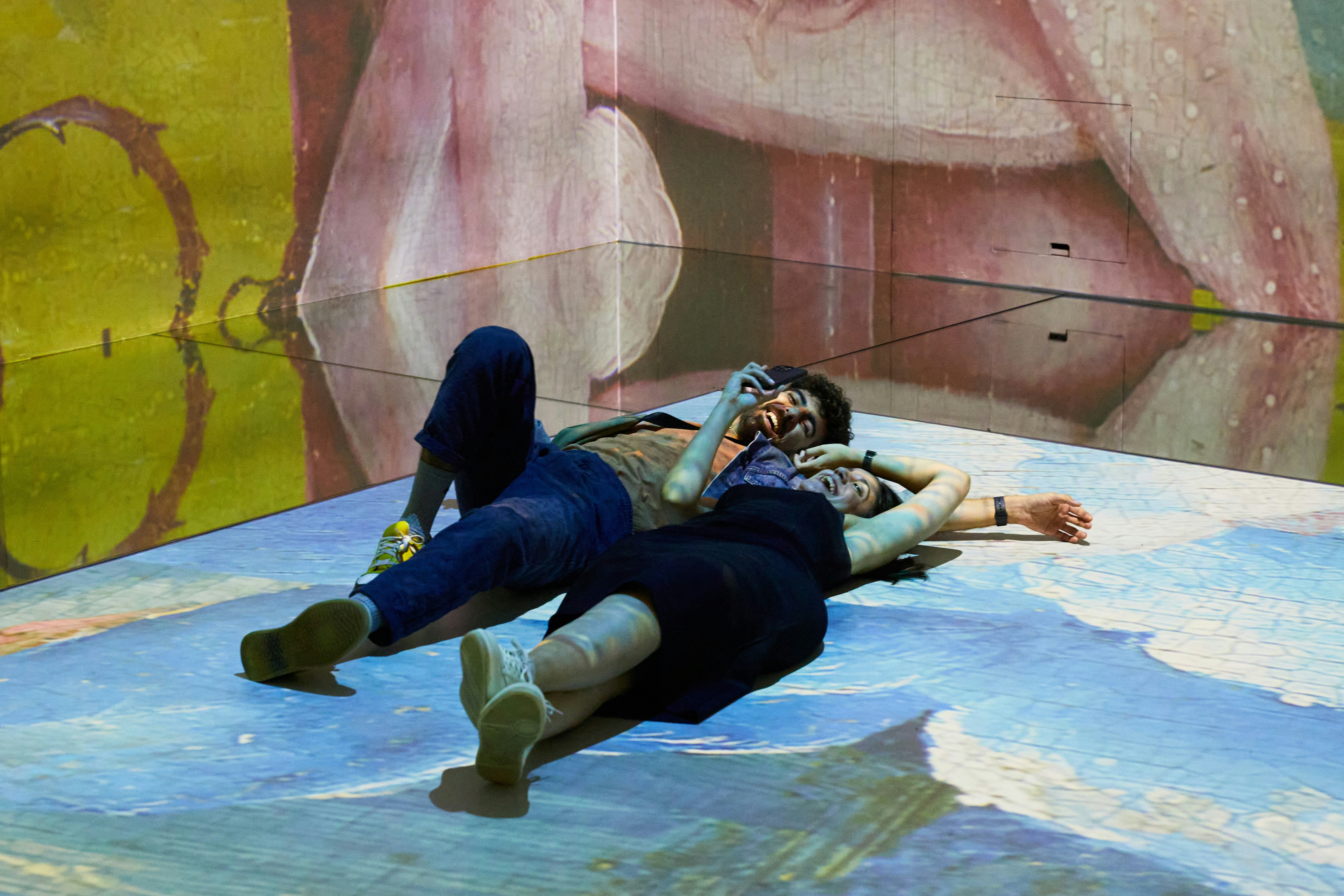 Frameless Lates immersive art experience in London gallery.