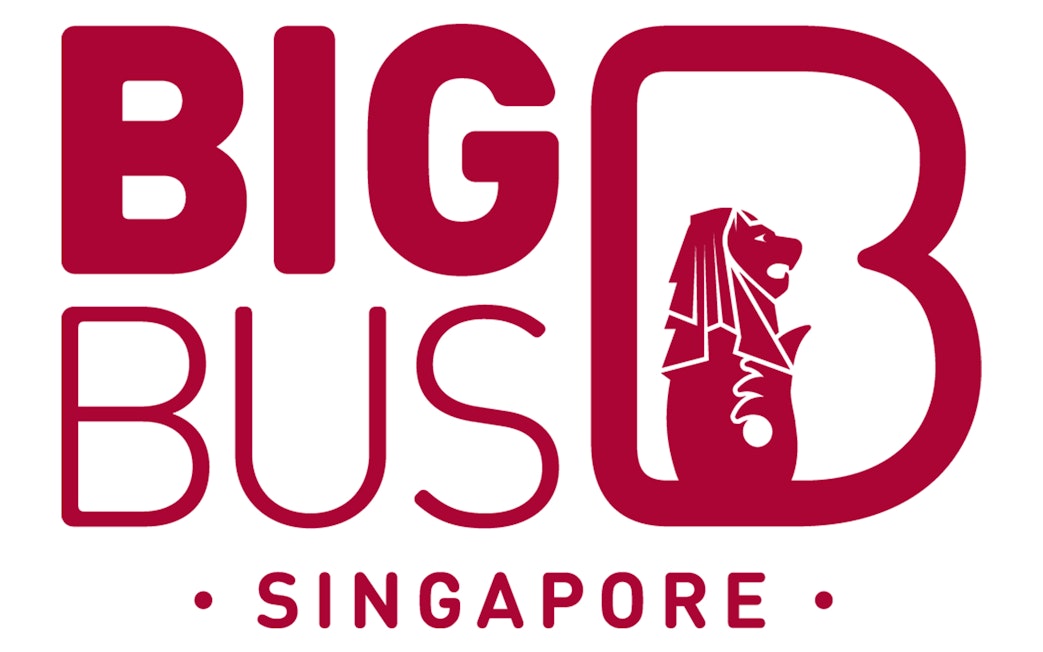 Big Bus Singapore logo with Merlion icon.