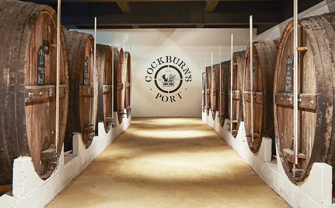 Barrels in Cockburn's Port cellar for French tour and Super Premium tasting.