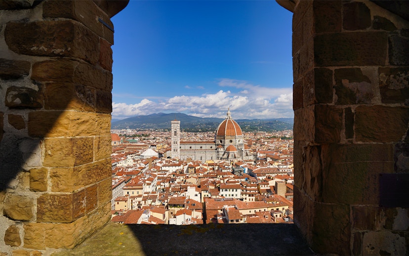 View of Florence and the Florence Cathedral from Arnolfo Tower.