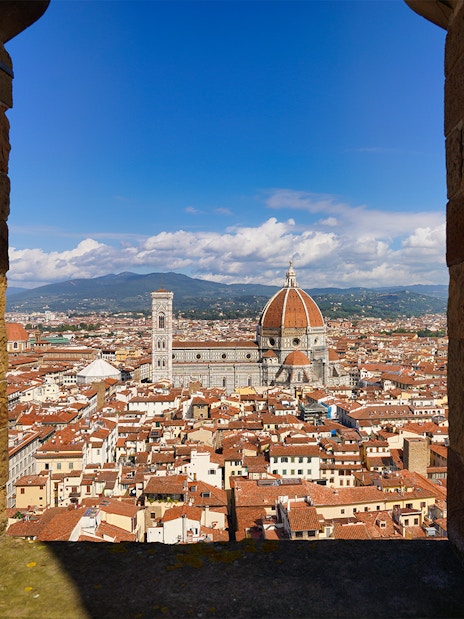 View of Florence and the Florence Cathedral from Arnolfo Tower.