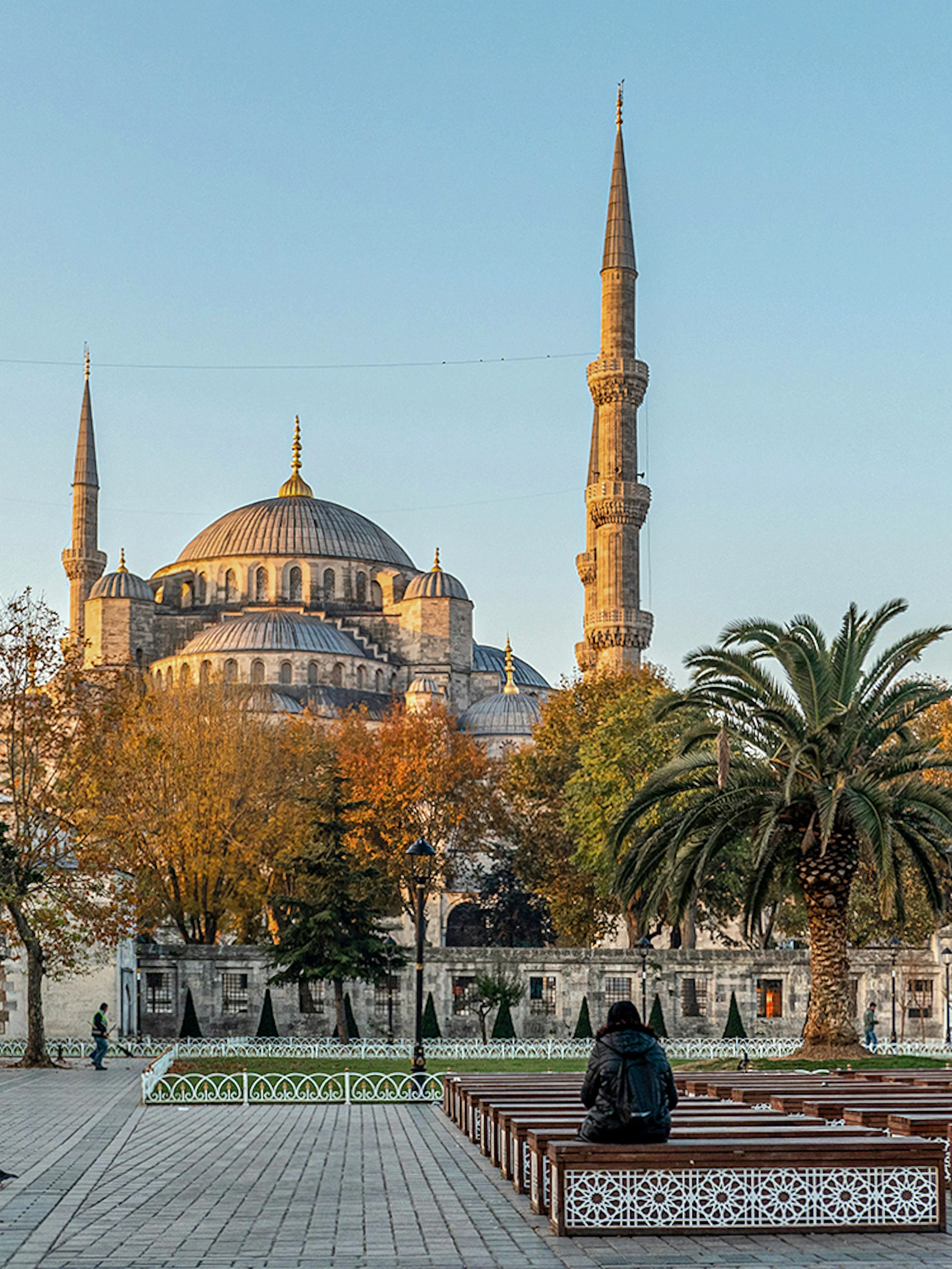 Blue Mosque in Istanbul with minarets and courtyard, part of Full-Day Istanbul Highlights Tour.