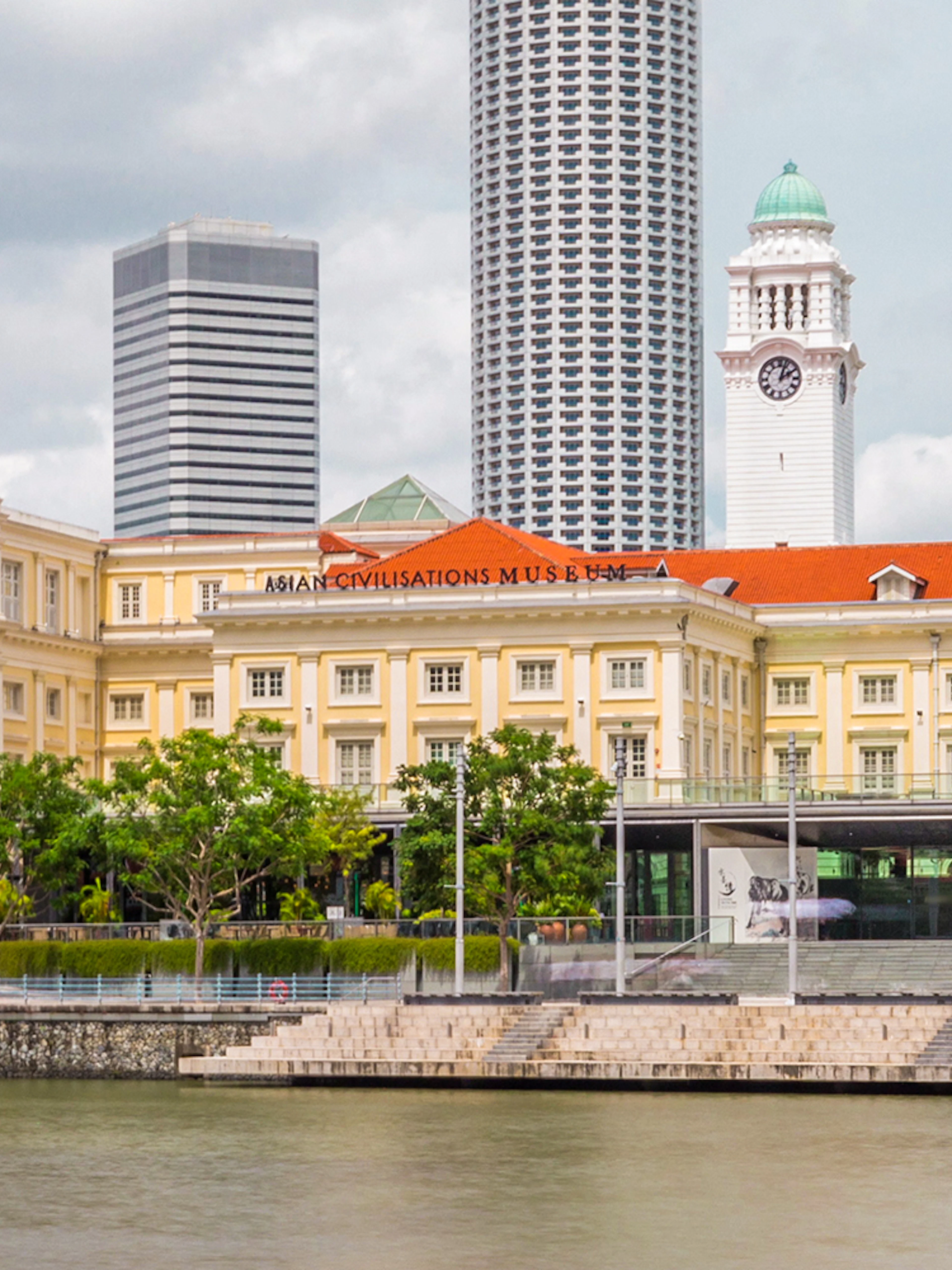 Asian Civilisations Museum in Singapore with riverfront view.