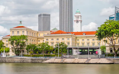 Asian Civilisations Museum in Singapore with riverfront view.