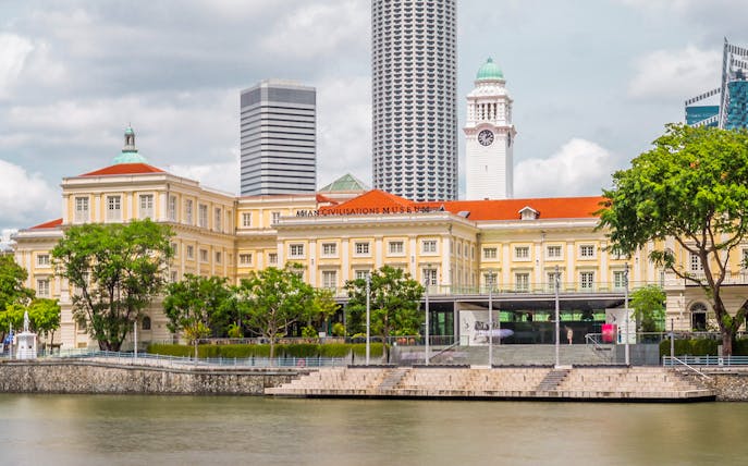 Asian Civilisations Museum in Singapore with riverfront view.