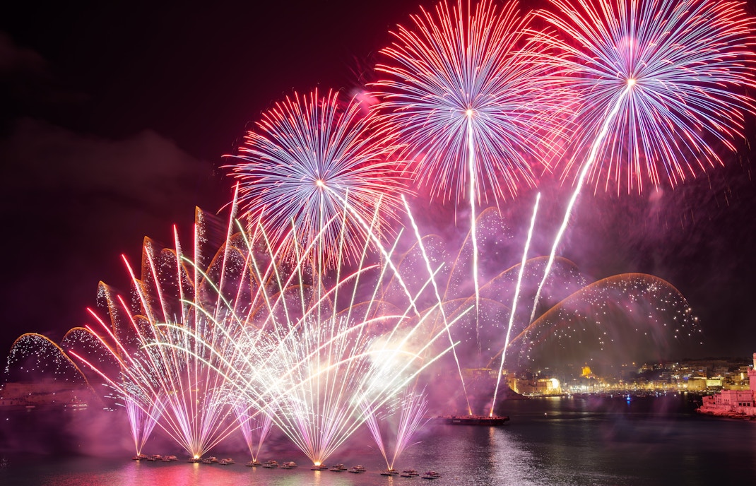 Watch fireworks by the sea