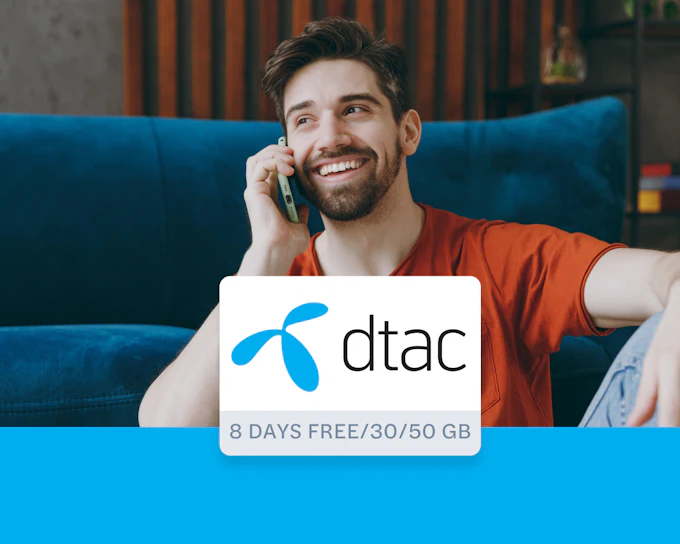 4G/5G Phuket Tourist SIM Card with 15/30/50GB Data