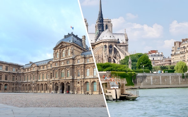 Combo: Louvre Museum Timed Access Tickets + Bateaux Parisiens Seine River Sightseeing Cruise
