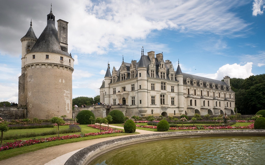 Château de Chambord with gardens in the Loire Valley, France.