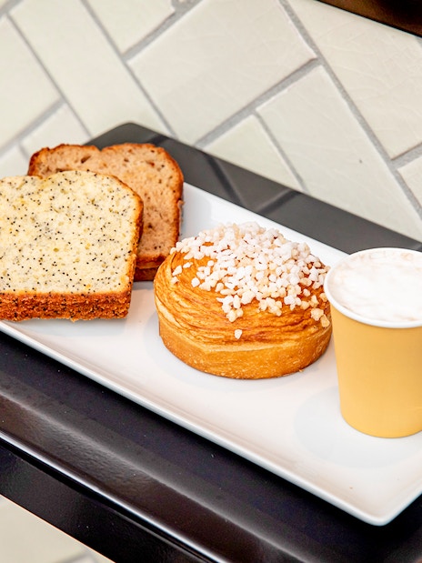 Pastries and coffee at Rosalie’s Snack & Go.
