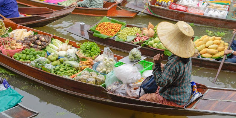 Rondleidingen over de drijvende markt in Bangkok