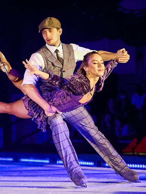 Ice skaters performing at Europa-Park show.
